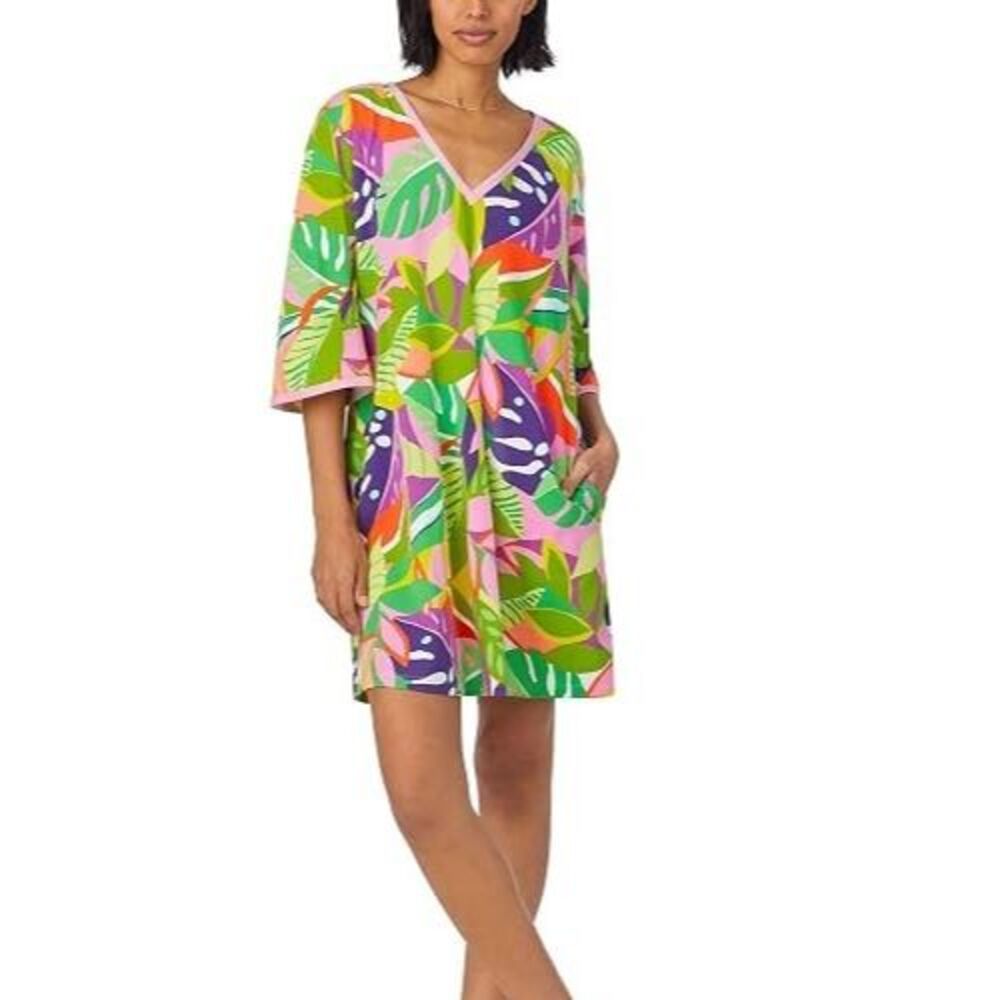TRINA TURK x Bed Head Katie Dress L/XL Tropical Cotton Oversize NWT